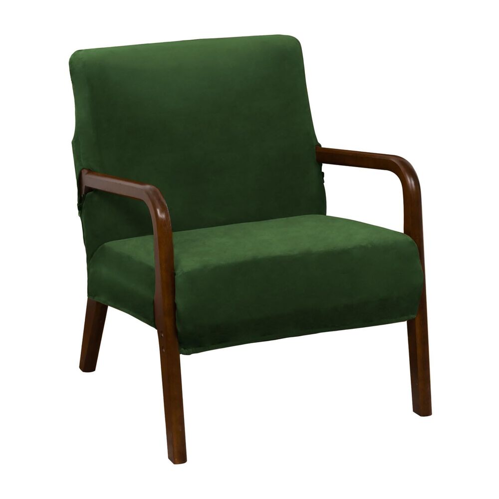 Green Spandex Mid Century Chair Cover Stretch Accent Chair Slipcover